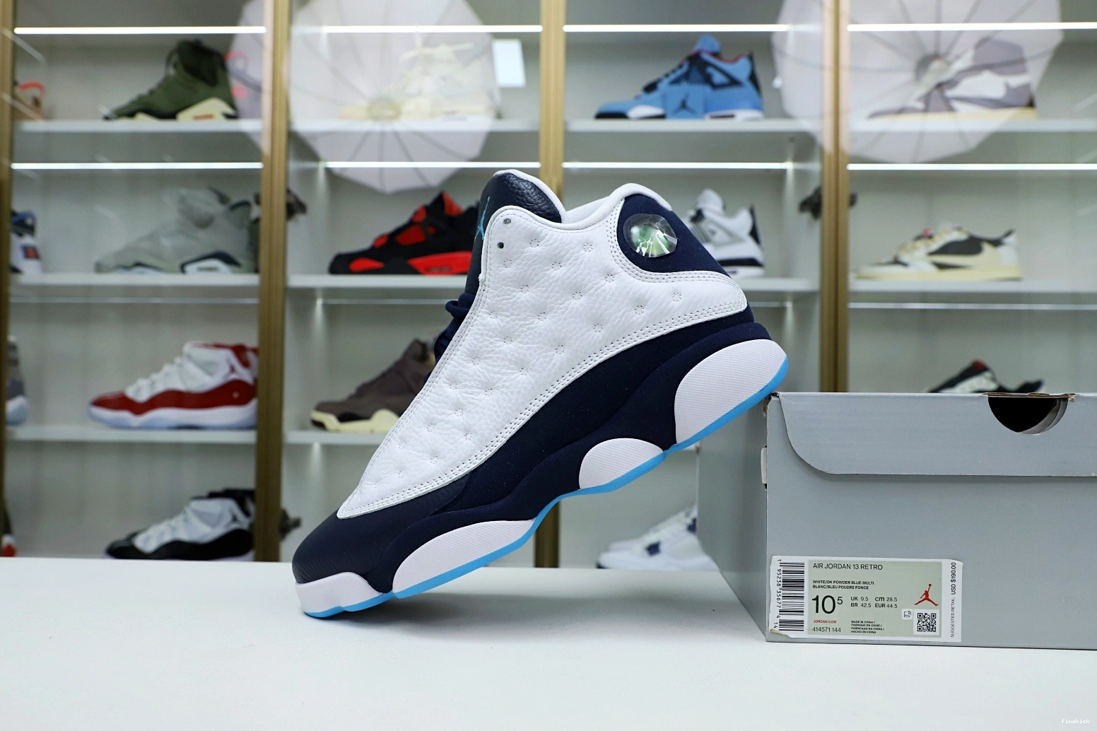 OBSIDIAN 13 POWDER BLUE WHITE RETRO 414571-144 JORDAN AIR 1021